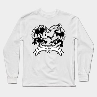 Valentine's Day Steamboat Willie Long Sleeve T-Shirt